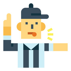 referee flat icon style