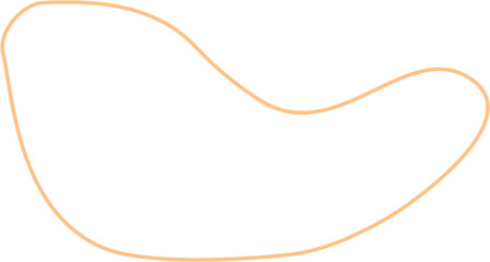 Aesthetic Blob Line Design Element Vector