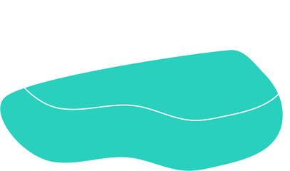 Green Aesthetic Blob Design Element Vector