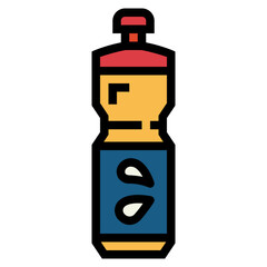 bottle filled outline icon style