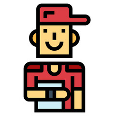 coach filled outline icon style