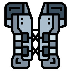 Shoulder Pads filled outline icon style