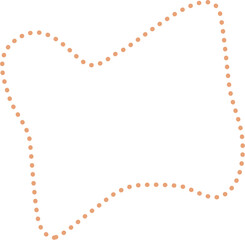 Dotted Blob Outline Design Element Vector