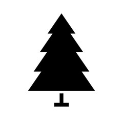 Tree silhouette icon. Nature and environment. Vector.