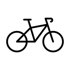 Road bike and bicycle icon. Bicycle parking sign. Vector.