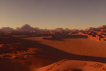 Fototapeta na wymiar Desert in the country, Hot shara desert, Sandstorm desert