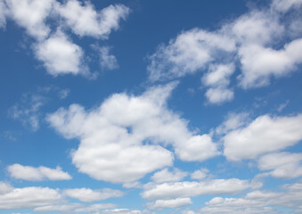 Fototapeta na wymiar White clouds on the blue sky