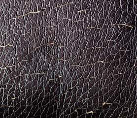 Cracked leather on a chair as an abstract background.