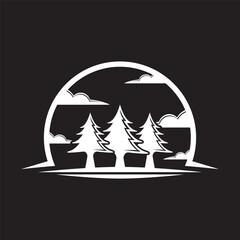 Pine tree logo template vector icon