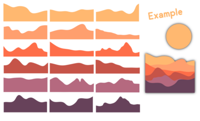 Mountain color layout