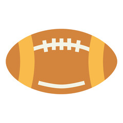 rugby ball flat icon style