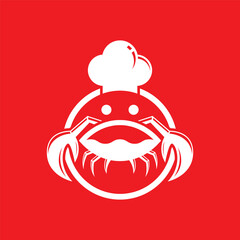 Crab seafood logo template vector icon