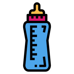 feeding bottle filled outline icon style