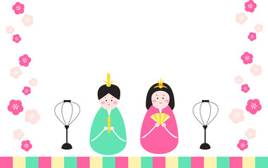 雛祭り　背景イラスト