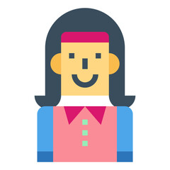 mother flat icon style