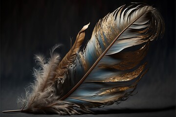 beauticul colorful feather