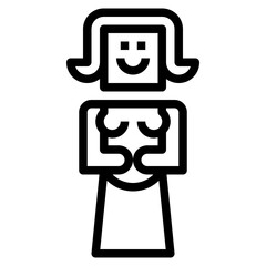Pregnancy line icon style