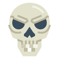 skull flat icon style
