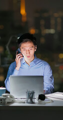 Business man sitting in office