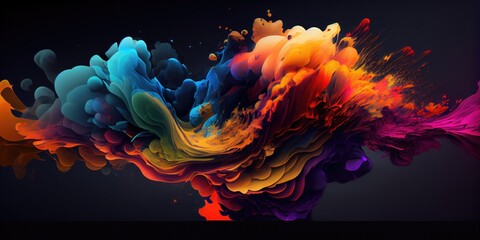 Obraz premium Abstract color gen background, colorful backdrop - generative ai