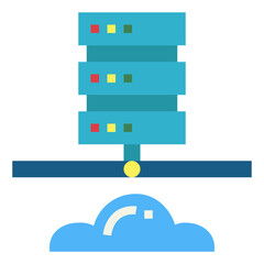 Obraz premium database flat icon style