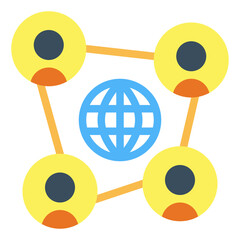 connection flat icon style