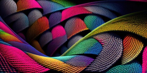 Abstract knitted color gen background, colorful backdrop - generative ai