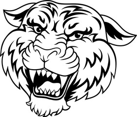 Obraz premium A tiger angry tigers team sports mascot roaring