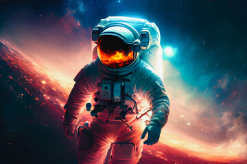 astronaut unrecognizable in the metaverse