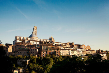 Fototapeta premium panorama of the italian city of siena 