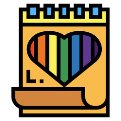 calendar filled outline icon style