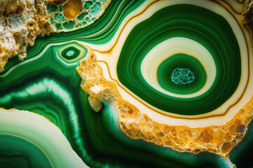 Background of Green Onyx marble on a mineral stone. Generative AI
