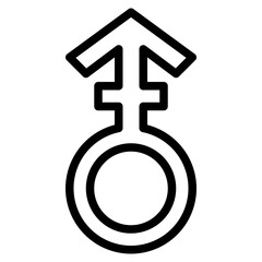 androgyne line icon style