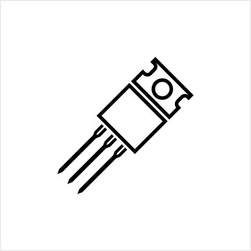 Field Effect Transistor Icon, Power Transistor Icon