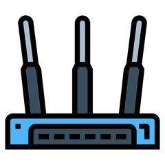 router filled outline icon style