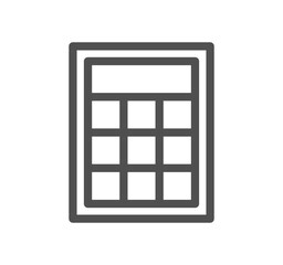 Calculation and accounting related icon outline and linear vector.