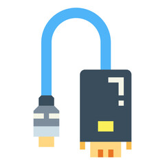 Monitor Adapter flat icon style