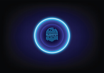 finger print technology abstract background