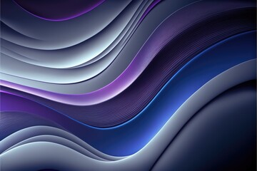 3d style layered colored waves generative ai illustration