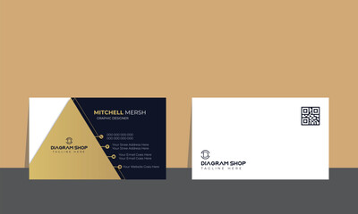 Business card template. Portrait and landscape layout. Front and back side. Vector illustration design, Horizontal layout, Print ready.
