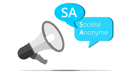 Mégaphone SA - Société Anonyme - obrazy, fototapety, plakaty