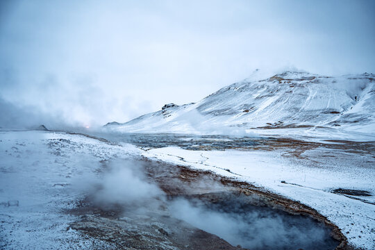 Iceland, Námaskarð, Geothermal area