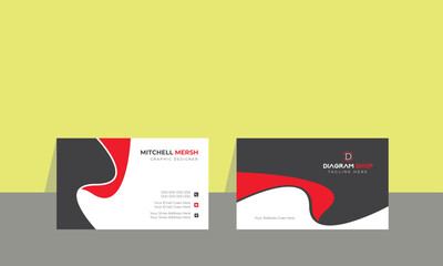 creative modern name card and business card. Vector illustration design, Horizontal layout, Print ready.