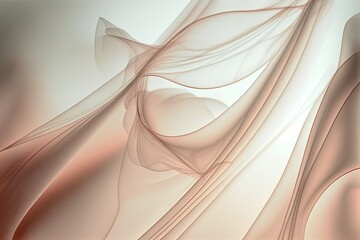 soft thin fabric being blown by the wind, generative ai composite - obrazy, fototapety, plakaty