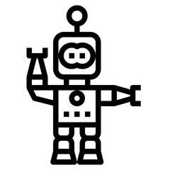 robot line icon style