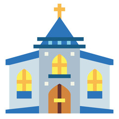 church flat icon style
