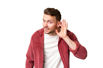 Man over isolated background