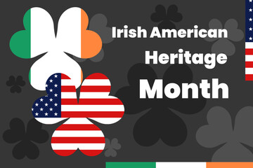 Illustration vector graphic of irish american heritage month