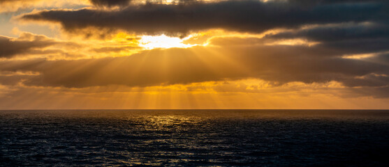 sunset over the ocean