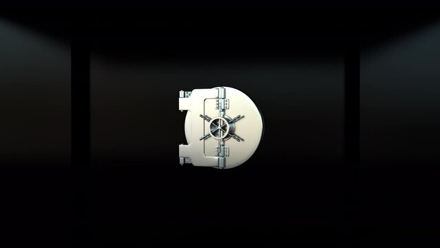 Bank Vault Safe Door Opening 3D Video Animation